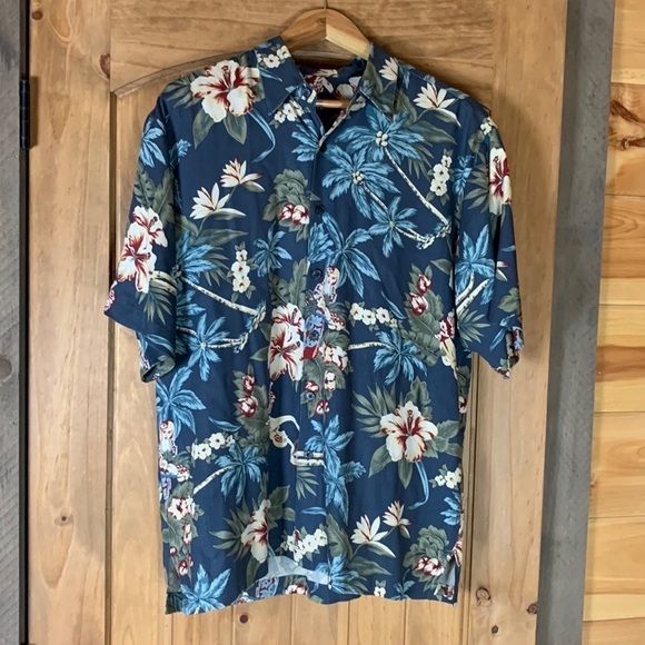 Izod silk Hawaiian shirt Size Medium - Picture 8 of 8